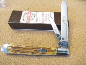 Schatt & Morgan Worm Grove Green Bone  File & Wire Slim Coke Bottle 