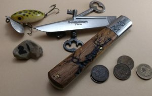 Schatt & Morgan Cutlery - #95 - Grand Daddy Barlow  - NEW Lightning Wood -21 - JSR ONLY EXCLUSIVE !