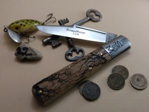 Schatt & Morgan Cutlery - #95 - Grand Daddy Barlow  - NEW Lightning Wood -22 - JSR ONLY EXCLUSIVE !