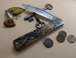 Schatt & Morgan Cutlery - #95 - Grand Daddy Barlow  - NEW Lightning Wood -23 - JSR ONLY EXCLUSIVE !