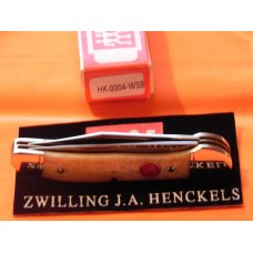 Vintage J A Henckels Natural Smooth Bone 2 Blade Copperhead Pocket Knife w Red Shield MDL# HK-4-WSB Vintage J A Henckels Natural Smooth Bone 2 Blade Copperhead Pocket Knife w Red Shield MDL# HK-4-WSB
