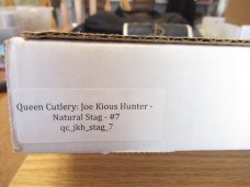 Queen Cutlery Joe Kious Hunter Stag # 7  Fixed Blade