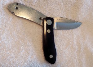 Barry Wood MK1 Rotating Folder Knife  With Original Papers and Tube Never Used