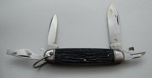 Boker Unofficial Scout With Black Jigged Synthetic Covers 3 5/8" Long (151)