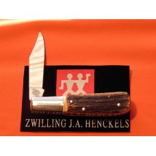 Zwilling J A Henckels 2 Blade "Hand Forged" Barlow (HK-14-S) with Premium Stag Handles & Orig Box Zwilling J A Henckels 2 Blade "Hand Forged" Barlow (HK-14-S) with Premium Stag Handles & Orig Box
