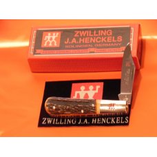 Zwilling J A Henckels 2 Blade "Hand Forged" Barlow (HK-14-S) with Premium Stag Handles & Orig Box Zwilling J A Henckels 2 Blade "Hand Forged" Barlow (HK-14-S) with Premium Stag Handles & Orig Box