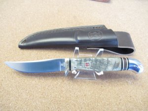 Kissing Crane  Robert Klaas Bufflao Horn Handle Fixed Blade 