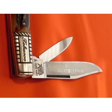 1986 Bulldog Brand HAND MADE, 2 Blade "White Burley Ohio" Tobacco Barlow w/ Gnarly Deer Stag Handles 1986 Bulldog Brand HAND MADE, 2 Blade "White Burley Ohio" Tobacco Barlow w/ Gnarly Deer Stag Handles