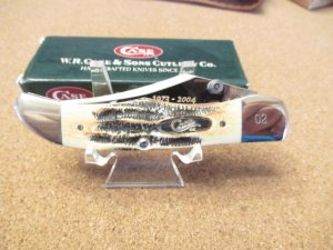Case XX Mid Folding Hunter  Bone Stag