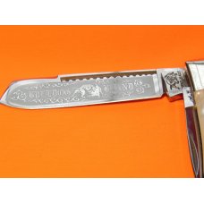 Vint Bull Dog Brand Gunstock Pocket Knife w Flawless Fiery Multi-Color Handles +Blade Etch Vint Bull Dog Brand Gunstock Pocket Knife w Flawless Fiery Multi-Color Handles +Blade Etch