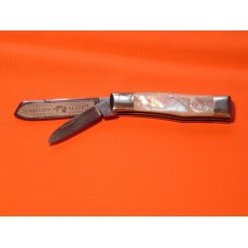 Vint Bull Dog Brand Gunstock Pocket Knife w Flawless Fiery Multi-Color Handles +Blade Etch Vint Bull Dog Brand Gunstock Pocket Knife w Flawless Fiery Multi-Color Handles +Blade Etch