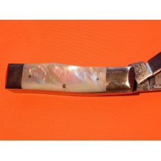 Vint Bull Dog Brand Gunstock Pocket Knife w Flawless Fiery Multi-Color Handles +Blade Etch Vint Bull Dog Brand Gunstock Pocket Knife w Flawless Fiery Multi-Color Handles +Blade Etch