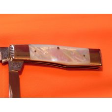 Vint Bull Dog Brand Gunstock Pocket Knife w Flawless Fiery Multi-Color Handles +Blade Etch Vint Bull Dog Brand Gunstock Pocket Knife w Flawless Fiery Multi-Color Handles +Blade Etch