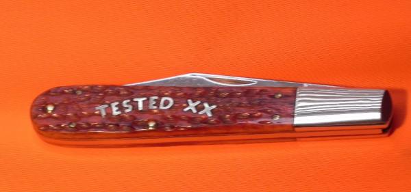 2003 Case XX Grand Daddy Barlow Chestnut Handles & TESTED XX Individual Letters as Shield -5" Closed 2003 Case XX Grand Daddy Barlow Chestnut Handles & TESTED XX Individual Letters as Shield -5" Closed