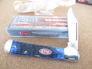 2012 Case XX Copperlock Oval  Red Shield Navy Blue Bone, Pattern # 61549L SS 