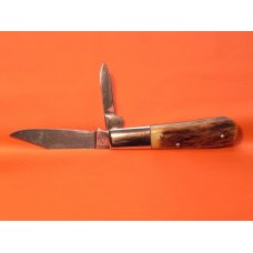 Zwilling J A Henckels 2 Blade Hand Forged Barlow (HK16-S) with Stag Handles -& Frost Etch -Some Use Zwilling J A Henckels 2 Blade Hand Forged Barlow (HK16-S) with Stag Handles -& Frost Etch -Some Use