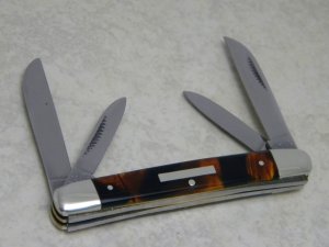 Bulldog Brand Hammer Forged Solingen Germany Pit Bulls 4 Blade Congress Knife c.2004