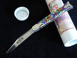 Great Eastern Northfield  Mardi Gras Templar knife. 2015 Issue. UNIQUE RARE, BEAUTIFUL.
