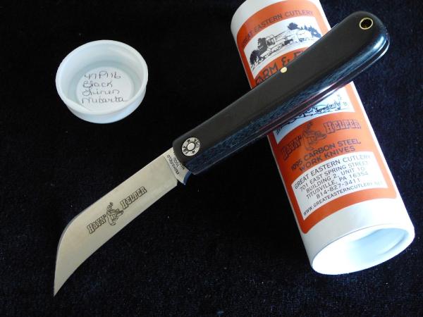 Great Eastern Hawkbill knife. 2016 issue Black Micarta. Farm&Field -The best GEC! Unique Practical. Great Eastern Hawkbill knife. 2016 issue Black Micarta. Farm&Field -The best GEC! Unique Practical.