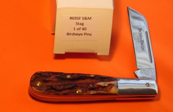 2014 Schatt & Morgan (Queen) Barlow PocketKnife w/ Gnarly Genuine Deer Stag Horn Handles - 1 of 40 2014 Schatt & Morgan (Queen) Barlow PocketKnife w/ Gnarly Genuine Deer Stag Horn Handles - 1 of 40