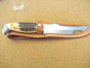 Case XX USA Stag Handle Fixed Blade Pattern # 523-6 Nice 