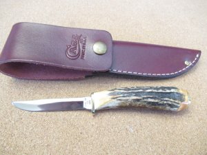 1986 Case XX Stag Handle Fixed Blade  Pattern # 5 FINN SSP