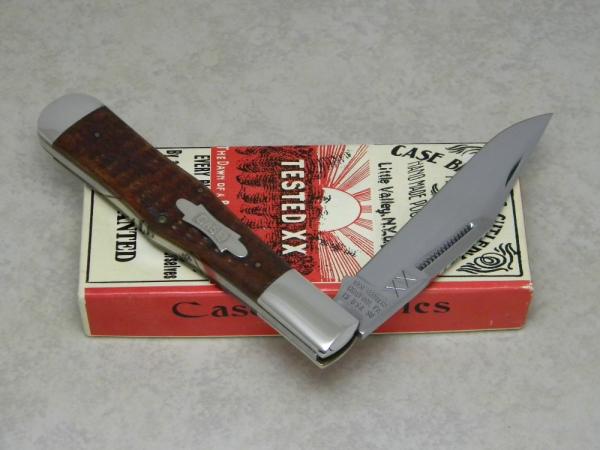 Case Classic 1990 Dark Brown Bone Bomb Shield 61050 SAB Coke Bottle Folding Hunter Knife in Box Case Classic 1990 Dark Brown Bone Bomb Shield 61050 SAB Coke Bottle Folding Hunter Knife in Box