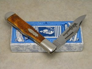 Case Classic 1990 Brown Bone Bomb Shield 61050 SAB Coke Bottle Folding Hunter Knife in Box