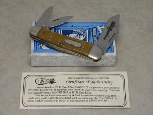 Case Classic '91 Green Bone G63043 1/2 Bomb Shield 1 of 381 Split Backspring Whittler Knife in Box