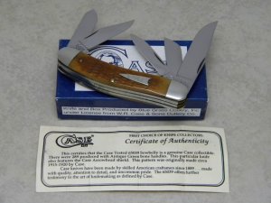 Case Classic 1994 Antique Green Bone 65039 Arrowhead Shield 1 of 289  5-Blade Sowbelly Knife in Box