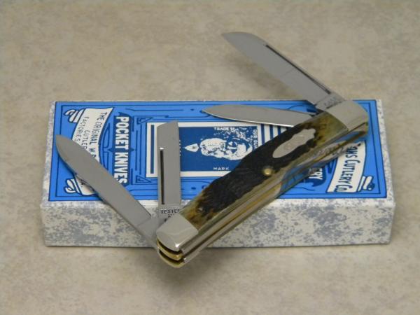 Case Classic 1991 Burnt Green Bone 6488 Bomb Shield Large Congress Knife in Box Case Classic 1991 Burnt Green Bone 6488 Bomb Shield Large Congress Knife in Box
