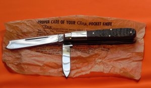 Vintage 1973 Case xx -MDL# 6205R Genuine Red Derlin Handles +Polished Mirror Blades w/ Gator Snap