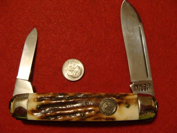 Queen Cutlery Stag Cigar NKCA 1981 Club Knife Queen Cutlery Stag Cigar NKCA 1981 Club Knife
