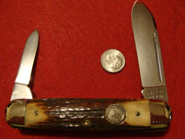 Queen Cutlery Stag Cigar NKCA 1981 Club Knife Queen Cutlery Stag Cigar NKCA 1981 Club Knife