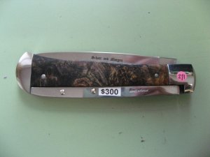 SCHATT & MORGAN #3 EXPRESS AUTO ORANGE MAPLE BURL DROP POINT 