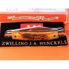 Vintage J A Henckels 3 Blade Whittler (HK-7-S) Pocket Knife w/ Great Stag Handles! Orig Box - NOS Vintage J A Henckels 3 Blade Whittler (HK-7-S) Pocket Knife w/ Great Stag Handles! Orig Box - NOS