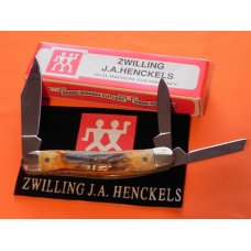 Vintage J A Henckels 3 Blade Whittler (HK-7-S) Pocket Knife w/ Great Stag Handles! Orig Box - NOS Vintage J A Henckels 3 Blade Whittler (HK-7-S) Pocket Knife w/ Great Stag Handles! Orig Box - NOS