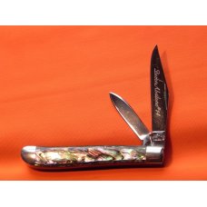 Queen #14 Peanut Pocket Knife w/ Great Abalone Handles! Queen Abalone #14 Blade Etch -Titusville PA Queen #14 Peanut Pocket Knife w/ Great Abalone Handles! Queen Abalone #14 Blade Etch -Titusville PA