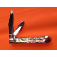 Queen #14 Peanut Pocket Knife w/ Great Abalone Handles! Queen Abalone #14 Blade Etch -Titusville PA Queen #14 Peanut Pocket Knife w/ Great Abalone Handles! Queen Abalone #14 Blade Etch -Titusville PA