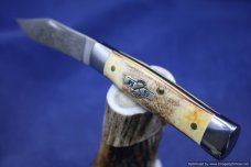 Schatt & Morgan #40 Genuine Torched Stag Gunstock 1 of 30. #1081 Schatt & Morgan #40 Genuine Torched Stag Gunstock 1 of 30. #1081