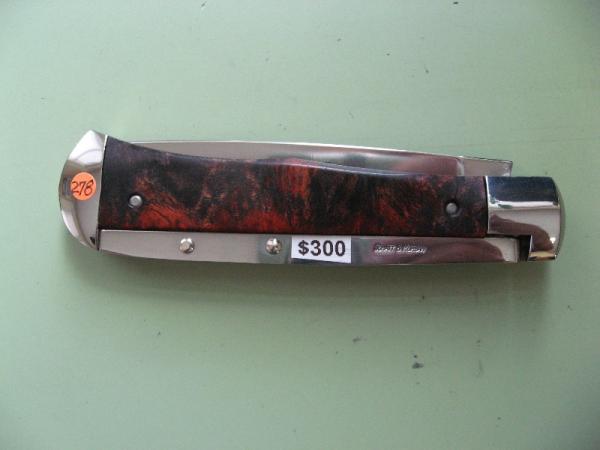 SCHATT & MORGAN #3 EXPRESS AUTO ORANGE MAPLE BURL DROP POINT 