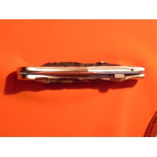 Boker "Cinch" 1 Blade Thumb Assist Open Trapper Mdl# 4715 w/ Stag Handles & Blade Etch +Orig Box Boker "Cinch" 1 Blade Thumb Assist Open Trapper Mdl# 4715 w/ Stag Handles & Blade Etch +Orig Box