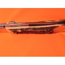 Boker "Cinch" 1 Blade Thumb Assist Open Trapper Mdl# 4715 w/ Stag Handles & Blade Etch +Orig Box Boker "Cinch" 1 Blade Thumb Assist Open Trapper Mdl# 4715 w/ Stag Handles & Blade Etch +Orig Box