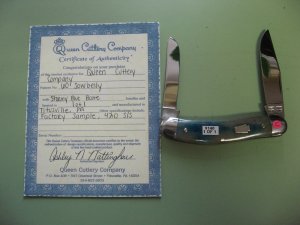 SCHATT & MORGAN FACTORY SAMPLE STORMY BLUE BONE 1 OF 1 SOWBELLY