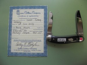 SCHATT & MORGAN FACTORY SAMPLE BLACK MAPLE 1 OF 1 SOWBELLY