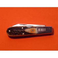 Queen, Queen City Skate Key Barlow Pocket Knife w/ Torched Genuine Stag Horn Handles - 1 of 50 Queen, Queen City Skate Key Barlow Pocket Knife w/ Torched Genuine Stag Horn Handles - 1 of 50