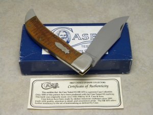 Case Classic 1990 Honey Bone HB61072 Bomb Shield Clasp Knife in Box