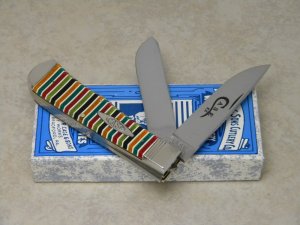 Case Classic 1993 Candy Stripe 7223 Oval Shield Jumbo Trapper Knife in Box