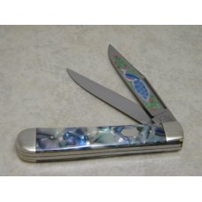 Bulldog Brand Solingen Germany Abalone Trapper Knife with Peacock Etch in Box 1 of 100 Bulldog Brand Solingen Germany Abalone Trapper Knife with Peacock Etch in Box 1 of 100