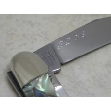 Bulldog Brand Solingen Germany Abalone Copperhead Knife with Peacock Etch in Box 1 of 100 Bulldog Brand Solingen Germany Abalone Copperhead Knife with Peacock Etch in Box 1 of 100